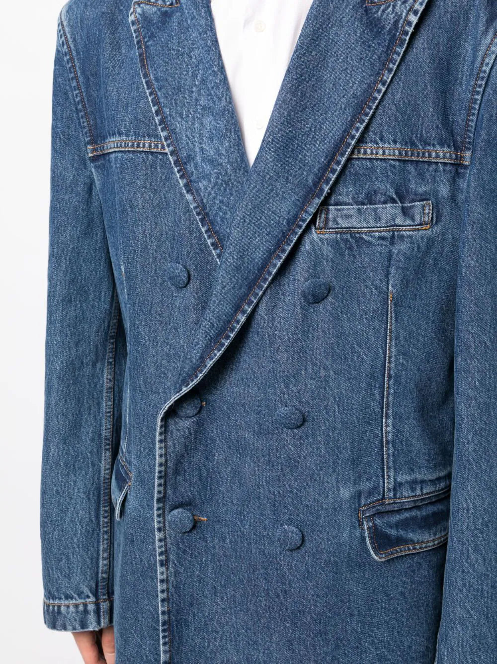 Denim double breasted jacket