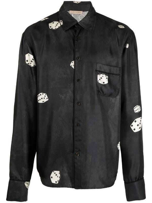 Louis Vuitton Uniforms Mens solid black button up dress shirt sz M